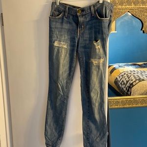 Current Elliott sz 27The Ankle Skinny Cheville light wash distressed finish